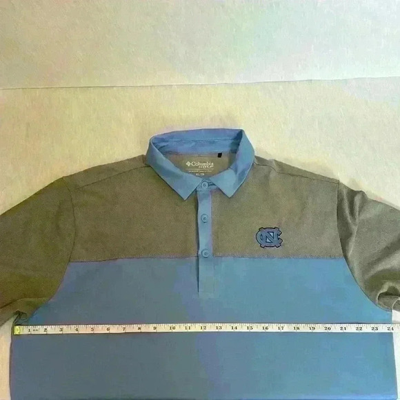 Columbia Golf Carolina Tarheel Polo Omni Wick Embroidered Logo Mens Size XL - Picture 9 of 12